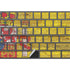 Spain Flag Dark Wood Magic Keyboard with Numeric Keypad Skin